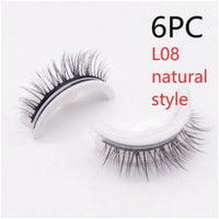 Reusable 3D Mink Lashes Natural False Eyelashes Self Adhesive Fake Glue Free Makeup Eyelash Extension Silk