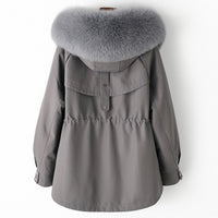 New Thickened Fur-and-Liner Detachable Coat