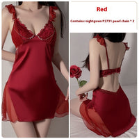 Lace Slip Nightdress Outerwear Gown Homewear Suit