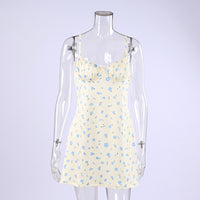 Womens Loose And Comfortable Printed Strap Dress