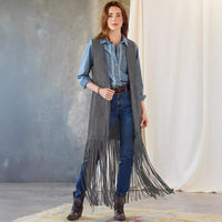 Slim-fit Sleeveless Vest Shawl Jacket