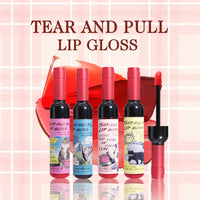 Tear And Pull Lip Gloss Sets Of Boxes Matte Finish Left Background Color