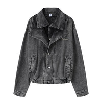 Guochao High Street Fake Two-piece Denim Jacket