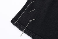 Distressed Washed Water Worn Loose Shorts For Men Retro