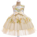 European And American Girls Mesh Lace Princess Dress Sleeveless