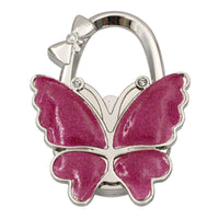 Glossy Frosted Big Butterfly Bag Hook With Inner Folding Ladies