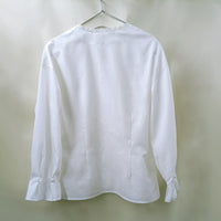 Rose Fiber Comes With Flower Fragrance High-end Design V-neck Lace White Shirt