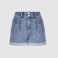 Korean-style Womens Loose-fitting Denim Shorts For Summer