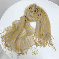 Cotton And Linen Scarf Women's Artistic Shawl Long Four Seasons Warm