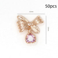 Bow Zircon Nail Ornament Zircon