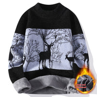 Chenille Mock Neck Sweater Men's Winter Coat