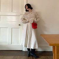 Fashionable Lace Blouse High-end Hollow Top