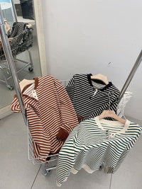 Crew Neck Casual Striped Lazy Pullover Sweater