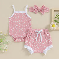 Girls' Bow Hair Accessories Romper Suit