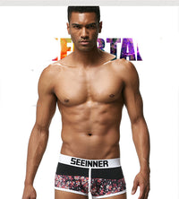 Men's Fashion Breathable Traceless Boxers Printed