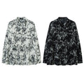 Bamboo Forest Printing Loose Shirt Men