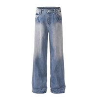 Gradient Washed Ice Blue High Street Jeans