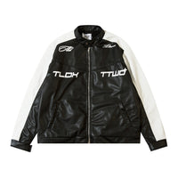 Men's Winter Loose Color Blocking Biker Racing Ins American Style Flight Suit