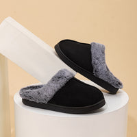 Fleece-lined Warm Cotton Slippers For Home Use
