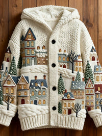 Women's Casual Printed Cardigan Loose Fitting Long Coat