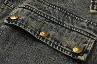 Punk High Street Design Sense Niche Tooling Denim Jacket Autumn