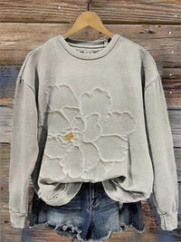 Women's Casual Fashion Printed Long-Sleeve Crew-Neck Sweatshirt
