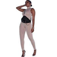 Women's Fashion Sports Casual Skinny Sleeveless Jumpsuit