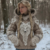 AutumnWinter 3D Digital-Print Hoodie