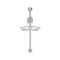 Zircon Tassel Belly Ring Navel Stud Piercing Jewelry