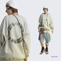 Autumn And Winter Round Letter Print Hong Kong Style Long Sleeve Top