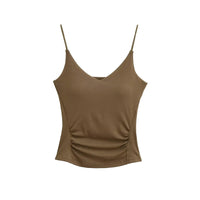 Womens Tank Top With Chest Pads Bodycon Style
