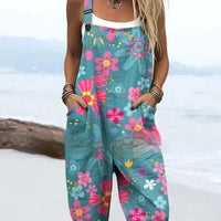 Women's Floral Element Print Fashion Casual Women's Jumpsuit