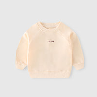 Western Style Long-sleeved Pure Cotton Round Neck T-shirt Top