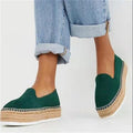Hemp Rope Woven Women's Shoes Plus Size Platform Casual Pumps