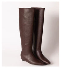 Retro Style Square Toe Bottom Tall Knight Boots over the knee