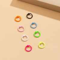 Punk Exaggerated Geometric Candy-colored Round Nose Studs