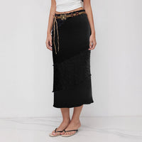 Retro Woven Butterfly Waist Cord Accessory Skirt