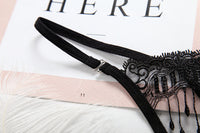 Sexy Strip Transparent Embroidered Women's Underwear Ultra-thin