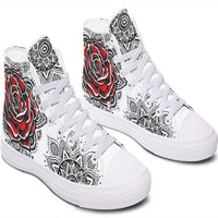 Printed Couple High Top Canvas Shoes