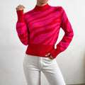 Fashion Animal Pattern Jacquard Casual Loose Round Neck Sweater