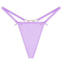 Women's T-back Love Chain Bow Low Waist Seamless Underwear