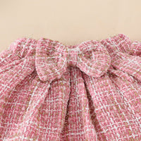 Baby Sunken Stripe Long Sleeve Skirt Suit