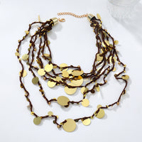 Round Handwoven Summer Beach-Style Necklace