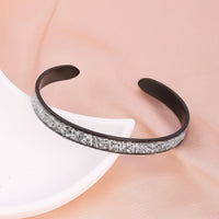 Stainless Steel Fashionable And Versatile Arabic-Script Open Bracelet