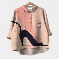 Women's Casual Long-sleeved Animal Print Shirt