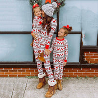 Elk Print Casual Home Pajamas Parent-Child Set