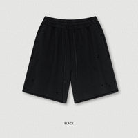 Washed Waxed Over-the-knee Shorts Men's Fifth Pants