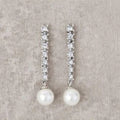 Sterling Silver Needle Zircon Pearl Earrings Fashion Senior Niche