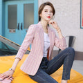 Korean Style British Casual Plaid Short Suit