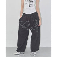 Loose-fit Retro Hip-hop Casual Pants For Women